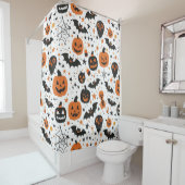 Halloween thema douchegordijn (In situ)