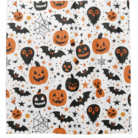 Halloween thema douchegordijn (Voorkant)