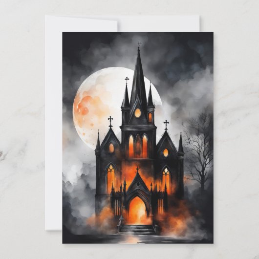 Halloween thema foto bruiloft Bewaar de datum Save The Date (Achterkant)