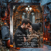 Halloween thema foto bruiloft Bewaar de datum Save The Date