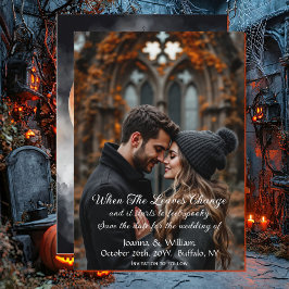 Halloween thema foto bruiloft Bewaar de datum Save The Date