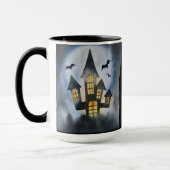 Halloween Thema Foto Kasteel Spin Spider Schrikbar Mok (Links)