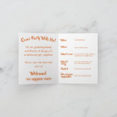 Halloween thema getatoeëerd heksenfeest uitnodigin kaart (Binnen)