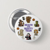 Halloween thema gezondheid en schoonheid ronde button 5,7 cm (Voorkant /achterkant)