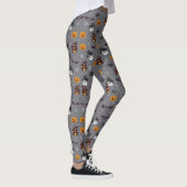 Halloween Thema Grijze Leggings (Rechts)