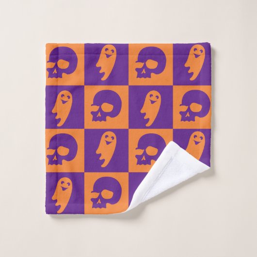 Halloween thema handdoekenset. bad handdoek (Wasdoekje)
