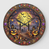 Halloween thema Haunted Harvest Grote Klok (Voorkant)
