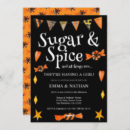 Halloween Thema Het is een Baby shower van een Mei Kaart