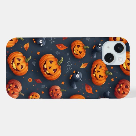 Halloween-thema iPhone15 Plus Hoesje iPhone Hoesje (Achterkant horizontaal)
