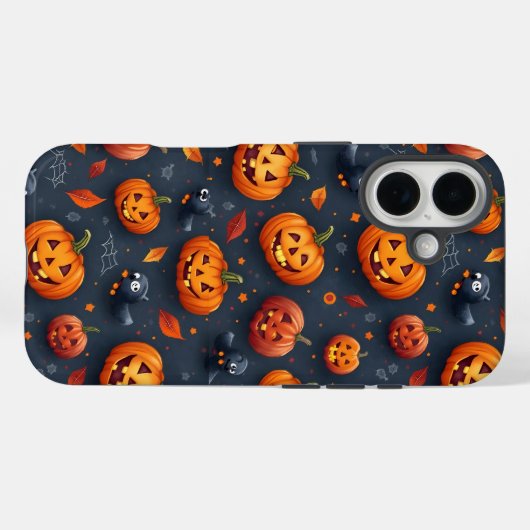 Halloween-thema iPhone16 hoesje (Achterkant (horizontaal))