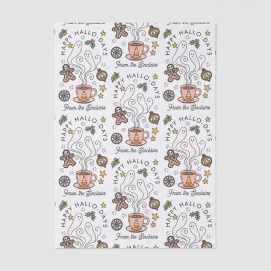 Halloween thema kerstvakantie tissuepapier (Voorkant)