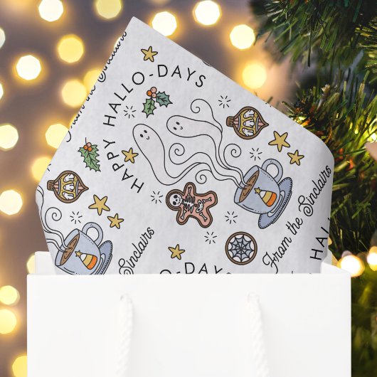 Halloween thema kerstvakantie tissuepapier