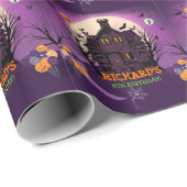 Halloween Thema Kids Verjaardagsfeest Cadeaupapier (Rol Hoek)