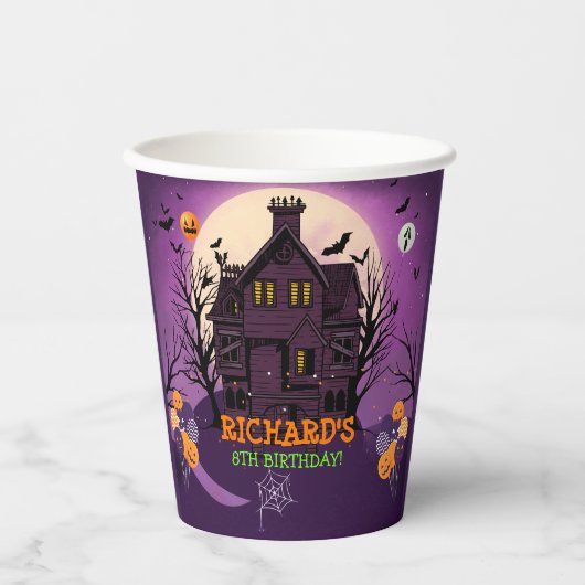 Halloween Thema Kids Verjaardagsfeest Papieren Bekers (Voorkant)