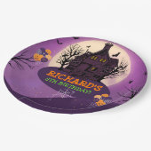 Halloween Thema Kids Verjaardagsfeest Papieren Bordje (Gekanteld)