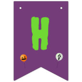 Halloween Thema Kids Verjaardagsfeest Vlaggetjes (Tweede vlag)