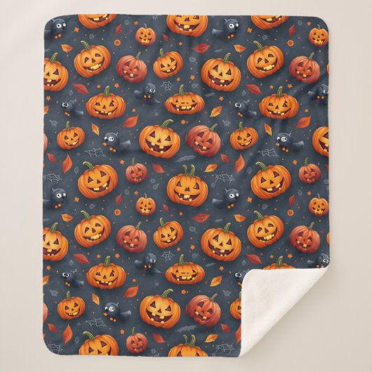 Halloween-thema Medium Sherpa Blanket Sherpa Deken (Voorkant)