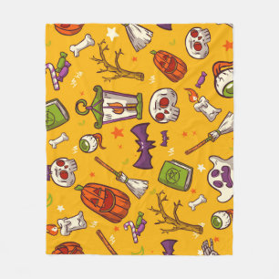 Halloween thema: plat design patroon. fleece deken
