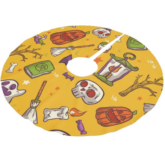 Halloween thema: plat design patroon. kerstboom rok (Gekanteld)