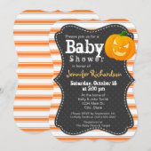 Halloween thema Pompoen Baby shower Uitnodiging (Voorkant / Achterkant)