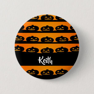 Halloween-thema pompoenhoofden ronde button 5,7 cm