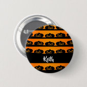 Halloween-thema pompoenhoofden ronde button 5,7 cm (Voorkant /achterkant)