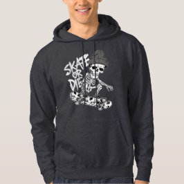 Halloween-thema skelet skateboarder Art: Styliz Hoodie