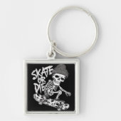 Halloween-thema skelet skateboarder Art: Styliz Sleutelhanger (Voorkant)