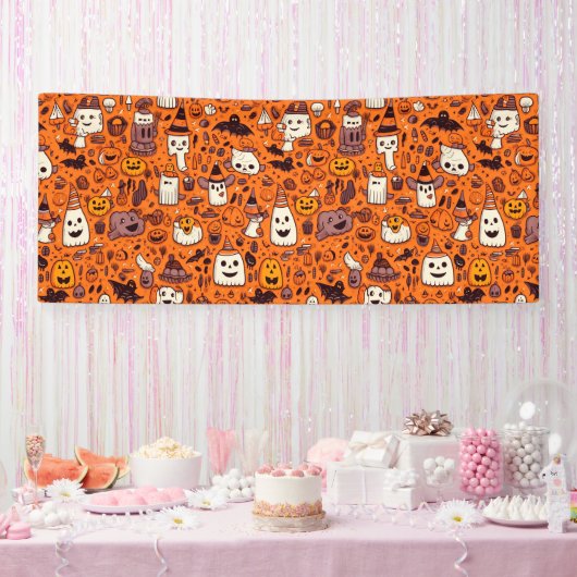 Halloween Thema Spandoek (Feest)