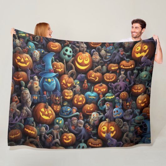 Halloween Thema Spooky Fun Art Fleece Deken (In situ)
