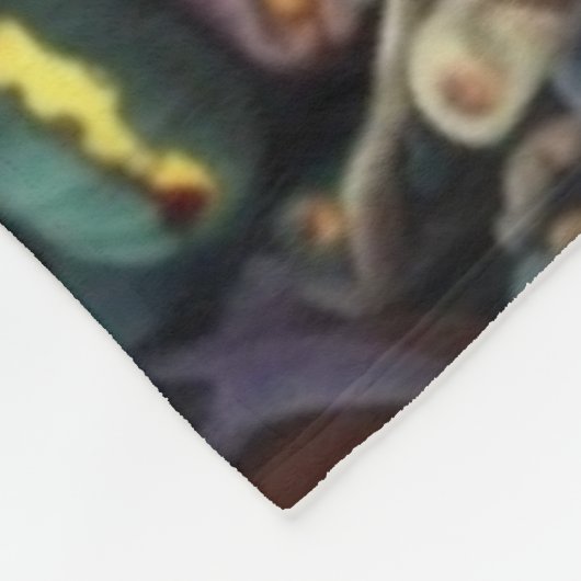 Halloween Thema Spooky Fun Art Fleece Deken (Hoek)