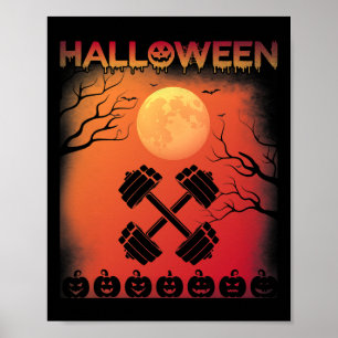 Halloween thema  stijl Gym Halloween Holid Poster