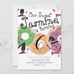 Halloween Thema Strooi Donut Snoep Verjaardag  Kaart
