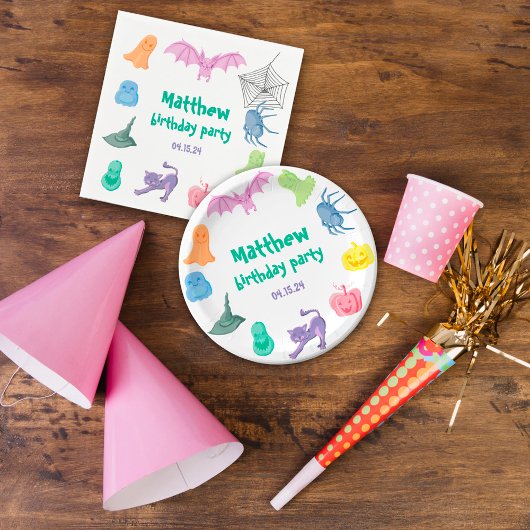 Halloween-thema verjaardagsfeestje Paper Bord