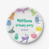 Halloween-thema verjaardagsfeestje Paper Bord (Voorkant)