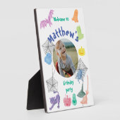 Halloween-thema verjaardagsfeestje welkom fotoplaat (Zijkant)