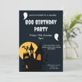 Halloween thema Verjaardagsfeestuitnodigingskaart Kaart (Staand voorkant)