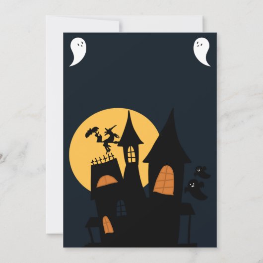 Halloween thema Verjaardagsfeestuitnodigingskaart Kaart (Achterkant)