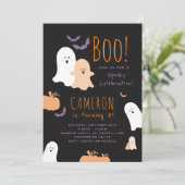 Halloween Thema Verjaardagsuitnodiging Kaart (Staand voorkant)