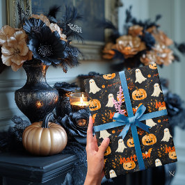Halloween thema voor kinderen gepersonaliseerd cadeaupapier