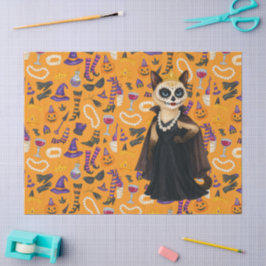 Halloween-thema voor Siamese kat liefhebbers Tissuepapier