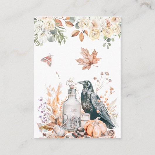 Halloween thema Vrijgezellenfeest register QR-code Informatiekaartje (Achterkant)