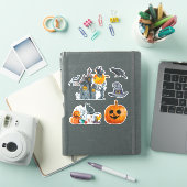 Halloween thema watercolor handgetekend sticker (iPad Cover)
