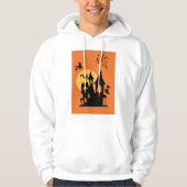 Halloween thema wit Basic mannen Hoodie (Voorkant)