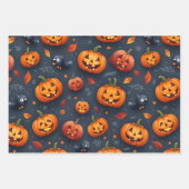 Halloween-thema Wrapping Paper Flat Sheet Set van (Voorkant 2)
