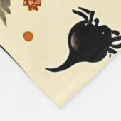 Halloween-thema zwarte kat en pompoen patroon fleece deken (Hoek)