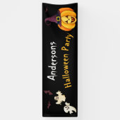 Halloween themafeest Gepersonaliseerde familienaam Spandoek (Verticaal)