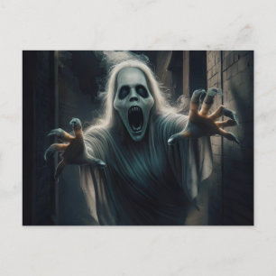 Halloween-themapostkaart. Briefkaart