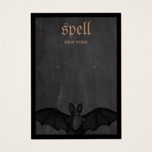 Halloween Theme Bat Earring Display Kaart (Voorkant)