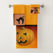 Halloween Theme Bathroom Towel Set Bad Handdoek (Insitu)